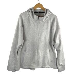 SPYDER ACTIVE Women Gray Full‎ Zip Hooded Jacket XL athleisure longe